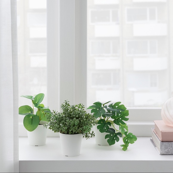 Artifi potted plant w pot, set of 3, - Picture 4 of 4